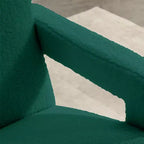 Hyleory Fauteuil d'appoint moderne, fauteuil crapaud en polaire d'agneau rembourré pour salon, salle de maquillage, chambre à coucher (lot de 2)