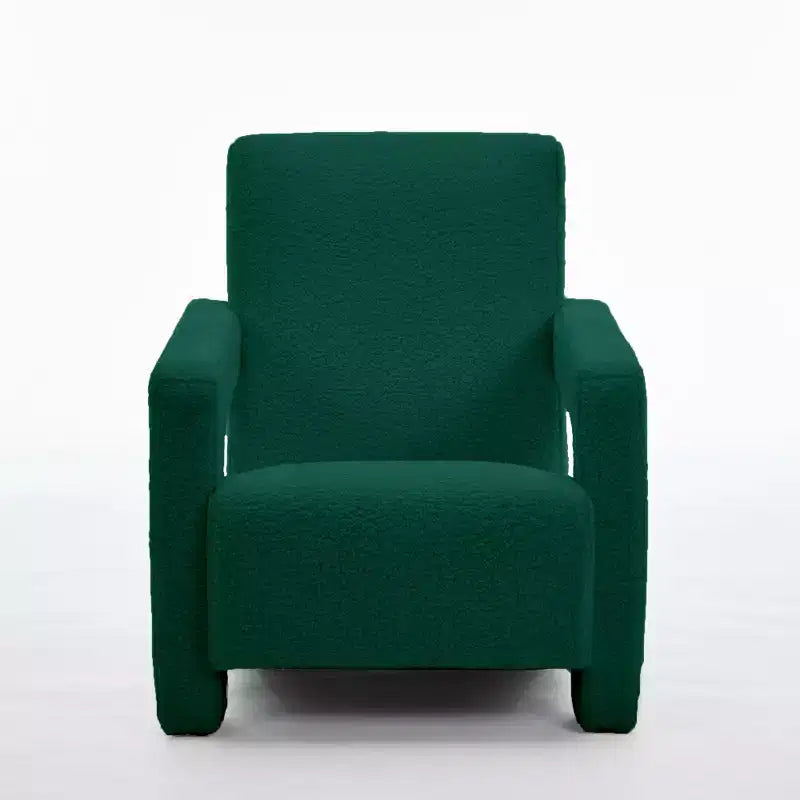 Hyleory Fauteuil d'appoint moderne, fauteuil crapaud en polaire d'agneau rembourré pour salon, salle de maquillage, chambre à coucher (lot de 2)