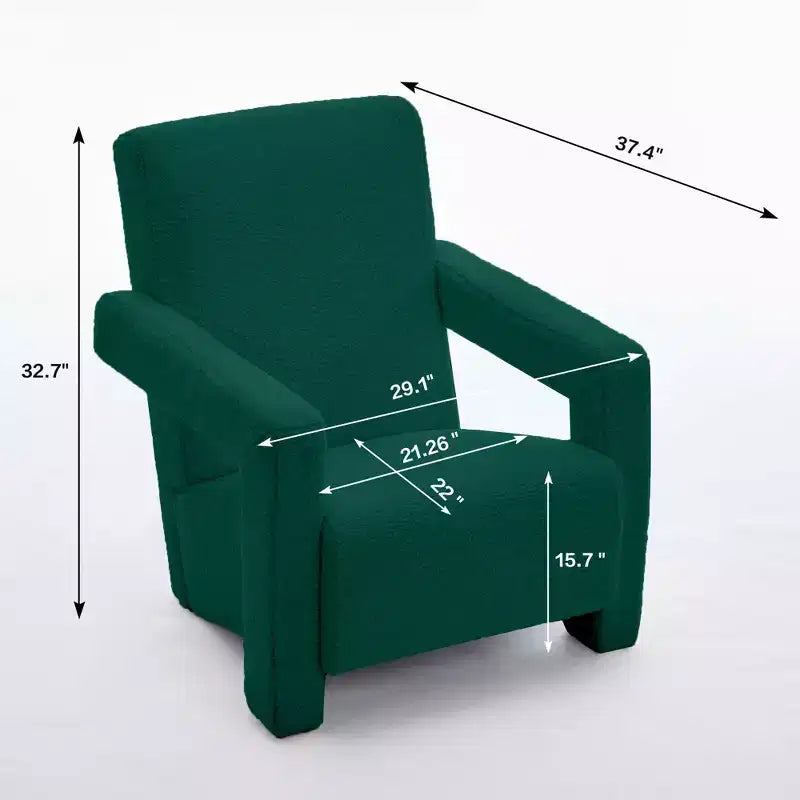 Hyleory Fauteuil d'appoint moderne, fauteuil crapaud en polaire d'agneau rembourré pour salon, salle de maquillage, chambre à coucher (lot de 2)