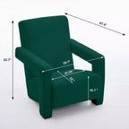 Hyleory Fauteuil d'appoint moderne, fauteuil crapaud en polaire d'agneau rembourré pour salon, salle de maquillage, chambre à coucher (lot de 2)