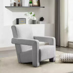 Hyleory Fauteuil d'appoint moderne, fauteuil crapaud en polaire d'agneau rembourré pour salon, salle de maquillage, chambre à coucher (lot de 2)