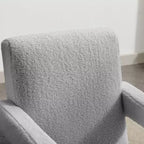 Hyleory Fauteuil d'appoint moderne, fauteuil crapaud en polaire d'agneau rembourré pour salon, salle de maquillage, chambre à coucher (lot de 2)