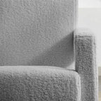 Hyleory Fauteuil d'appoint moderne, fauteuil crapaud en polaire d'agneau rembourré pour salon, salle de maquillage, chambre à coucher (lot de 2)