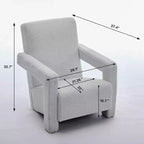 Hyleory Fauteuil d'appoint moderne, fauteuil crapaud en polaire d'agneau rembourré pour salon, salle de maquillage, chambre à coucher (lot de 2)
