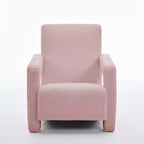 Hyleory Fauteuil d'appoint moderne, fauteuil crapaud en polaire d'agneau rembourré pour salon, salle de maquillage, chambre à coucher (lot de 2)