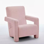 Hyleory Fauteuil d'appoint moderne, fauteuil crapaud en polaire d'agneau rembourré pour salon, salle de maquillage, chambre à coucher (lot de 2)