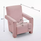 Hyleory Fauteuil d'appoint moderne, fauteuil crapaud en polaire d'agneau rembourré pour salon, salle de maquillage, chambre à coucher (lot de 2)