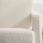 Hyleory Fauteuil d'appoint moderne, fauteuil crapaud en polaire d'agneau rembourré pour salon, salle de maquillage, chambre à coucher (lot de 2)