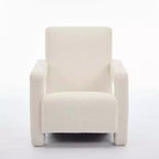 Hyleory Fauteuil d'appoint moderne, fauteuil crapaud en polaire d'agneau rembourré pour salon, salle de maquillage, chambre à coucher (lot de 2)
