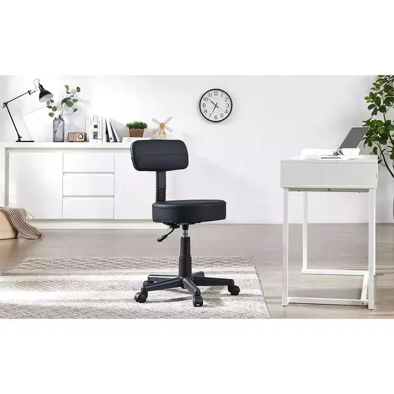 Tabouret roulant sans accoudoirs VECELO avec dossier pour garage, atelier, établi, salon
