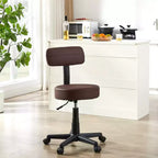 Tabouret roulant sans accoudoirs VECELO avec dossier pour garage, atelier, établi, salon