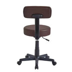 Tabouret roulant sans accoudoirs VECELO avec dossier pour garage, atelier, établi, salon