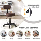 Tabouret roulant sans accoudoirs VECELO avec dossier pour garage, atelier, établi, salon