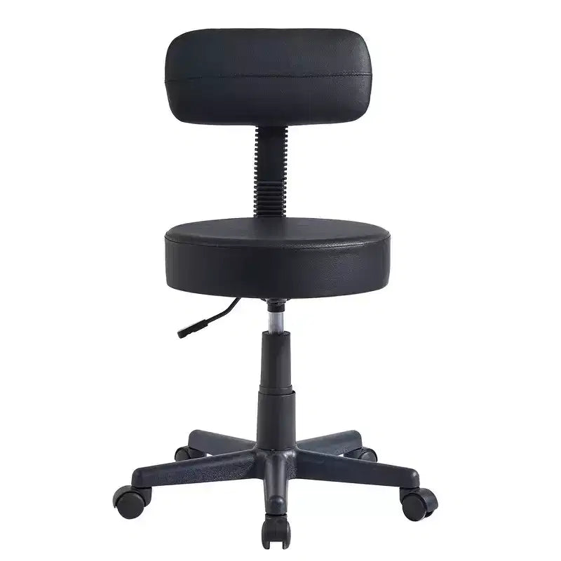 Tabouret roulant sans accoudoirs VECELO avec dossier pour garage, atelier, établi, salon