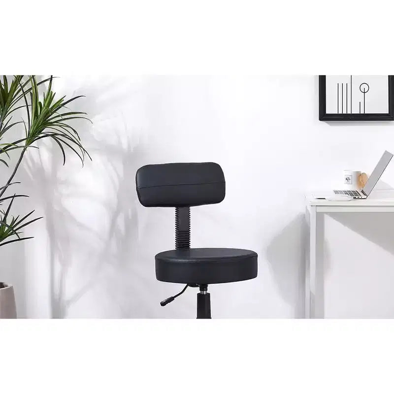 Tabouret roulant sans accoudoirs VECELO avec dossier pour garage, atelier, établi, salon