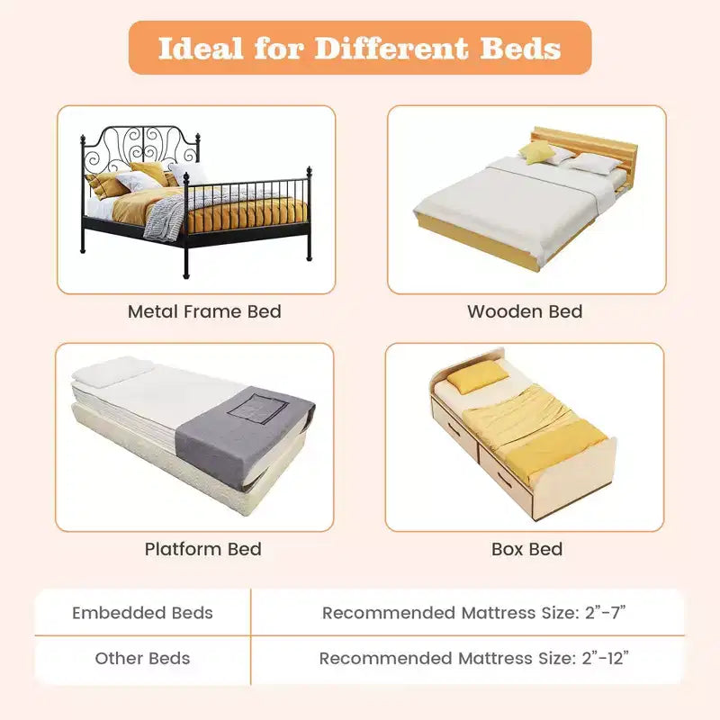 Costway 1/2 PCS Barrière de lit pliable 42" pour tout-petit avec sangle de sécurité réglable Barrière de lit blanche