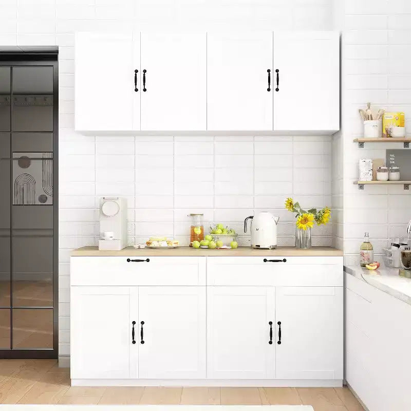 Famapy Split Kitchen Pantry Cabinet Storage Cupboard