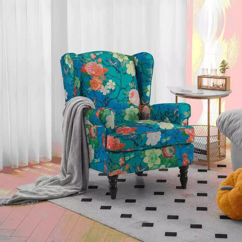 Fauteuil d'appoint en tissu Erommy, fauteuil moderne rembourré avec pieds massifs, fauteuil simple de loisir pour salon, chambre, lecture et studio