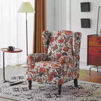 Fauteuil d'appoint en tissu Erommy, fauteuil moderne rembourré avec pieds massifs, fauteuil simple de loisir pour salon, chambre, lecture et studio