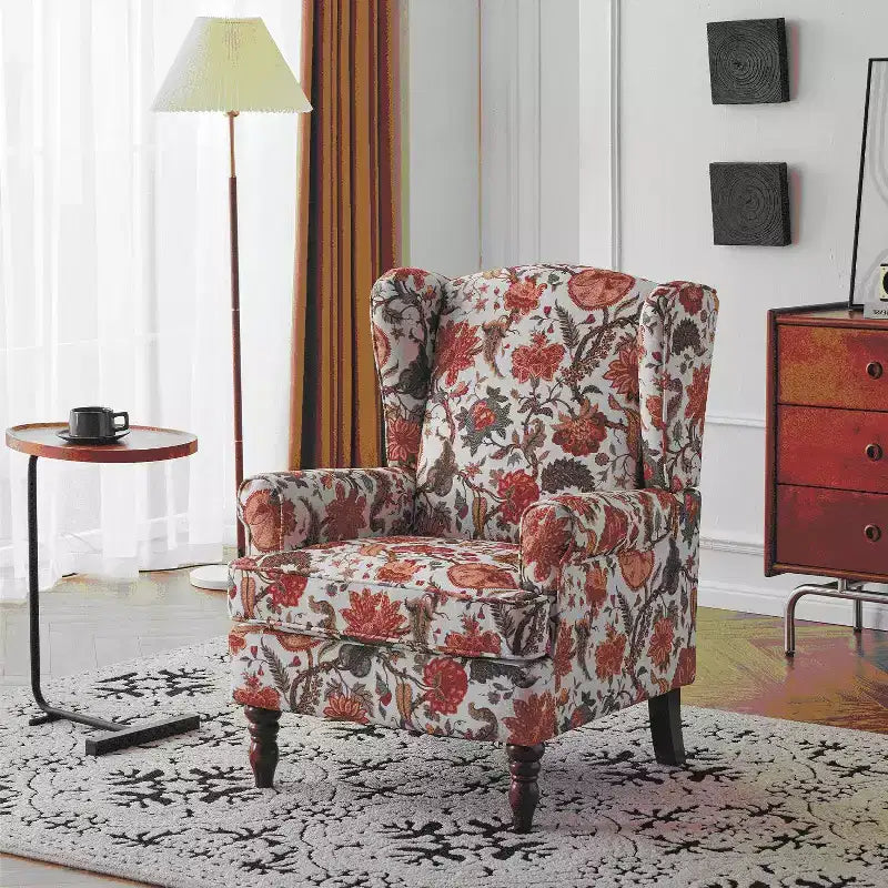 Fauteuil d'appoint en tissu Erommy, fauteuil moderne rembourré avec pieds massifs, fauteuil simple de loisir pour salon, chambre, lecture et studio
