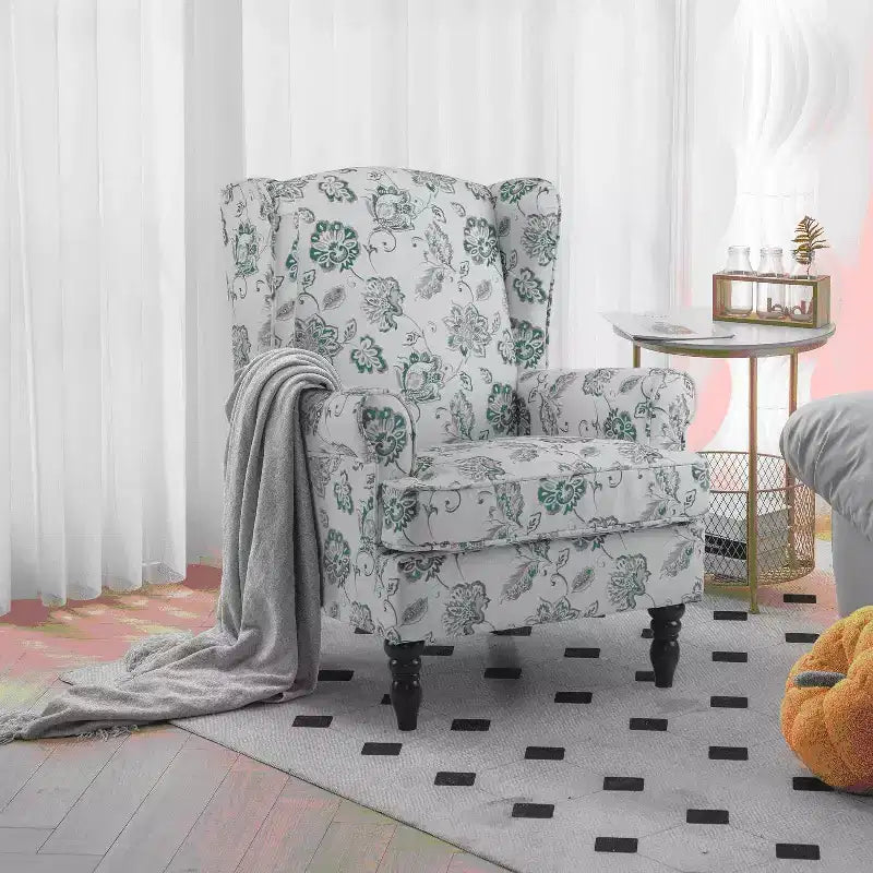 Fauteuil d'appoint en tissu Erommy, fauteuil moderne rembourré avec pieds massifs, fauteuil simple de loisir pour salon, chambre, lecture et studio