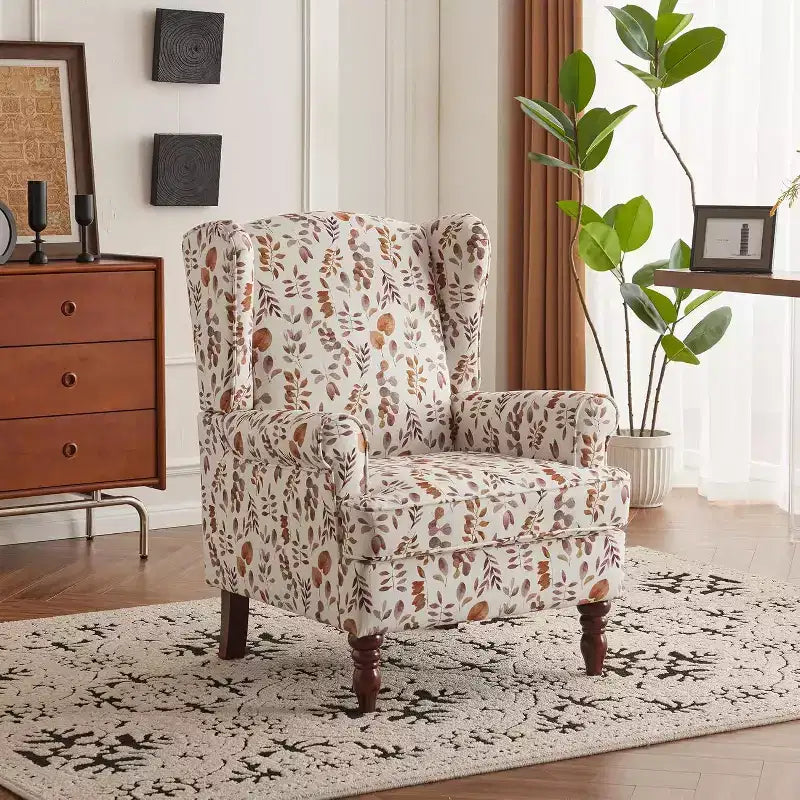 Fauteuil d'appoint en tissu Erommy, fauteuil moderne rembourré avec pieds massifs, fauteuil simple de loisir pour salon, chambre, lecture et studio