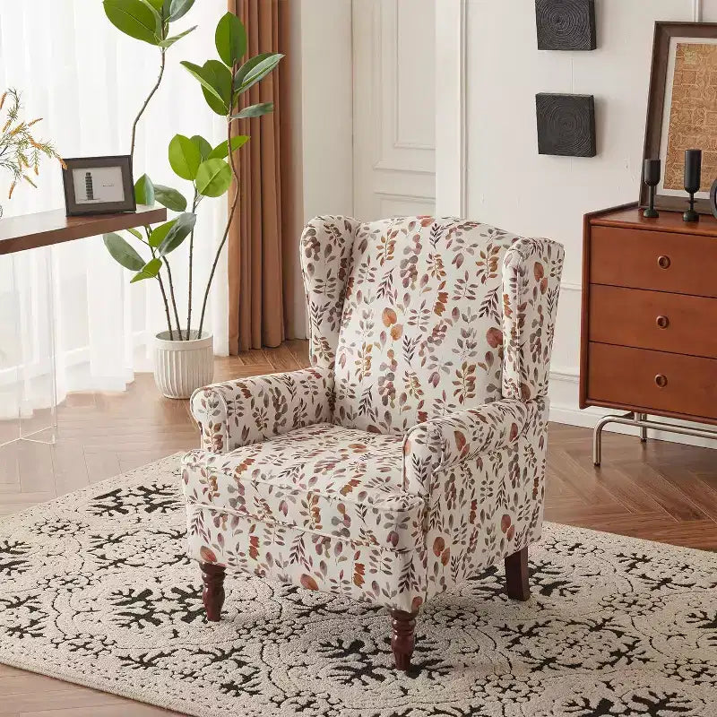Fauteuil d'appoint en tissu Erommy, fauteuil moderne rembourré avec pieds massifs, fauteuil simple de loisir pour salon, chambre, lecture et studio