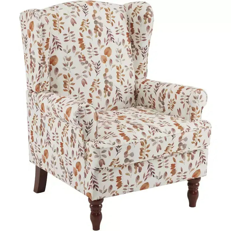 Erommy Fabric Accent Chair, Modern Upholstered Armchair with Solid Leg, Leisure Single Sofa Chair for Living Room Bedroom Reading and Studio