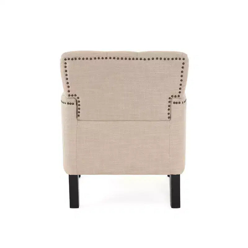 Fauteuil d'appoint rembourré 28W, fauteuil club avec dossier touffeté 4B - ModernLuxe