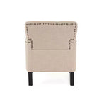 Fauteuil d'appoint rembourré 28W, fauteuil club avec dossier touffeté 4B - ModernLuxe