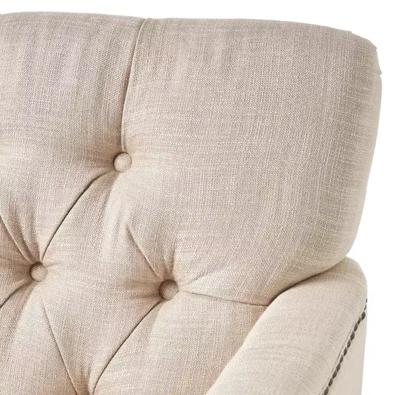 Fauteuil d'appoint rembourré 28W, fauteuil club avec dossier touffeté 4B - ModernLuxe