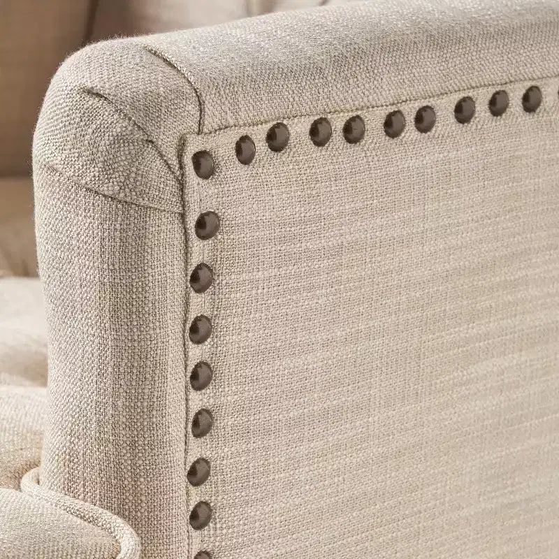 Fauteuil d'appoint rembourré 28W, fauteuil club avec dossier touffeté 4B - ModernLuxe