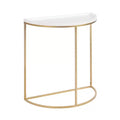 Kate and Laurel Dorrah Half-Circle Console Table, 28x14x30, White