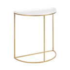 Kate and Laurel Dorrah Half-Circle Console Table, 28x14x30, White
