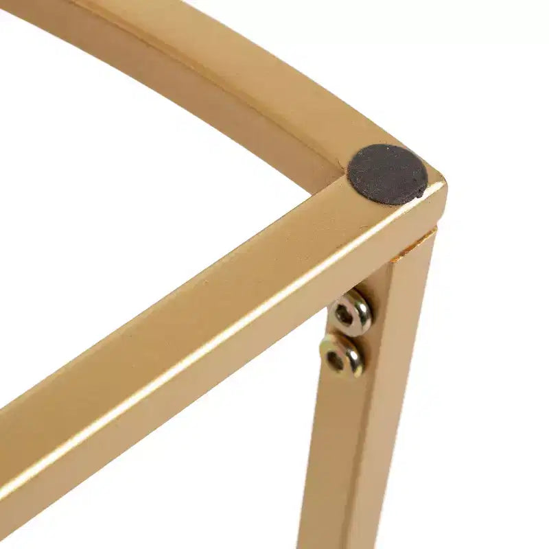 Table console demi-cercle Kate and Laurel Dorrah, 28x14x30, Blanc