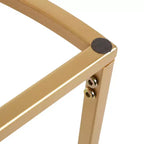 Table console demi-cercle Kate and Laurel Dorrah, 28x14x30, Blanc