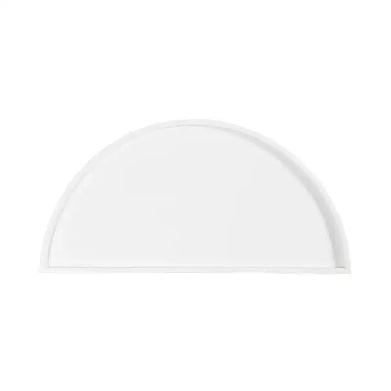 Table console demi-cercle Kate and Laurel Dorrah, 28x14x30, Blanc