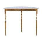 Console de style demi-lune dorée