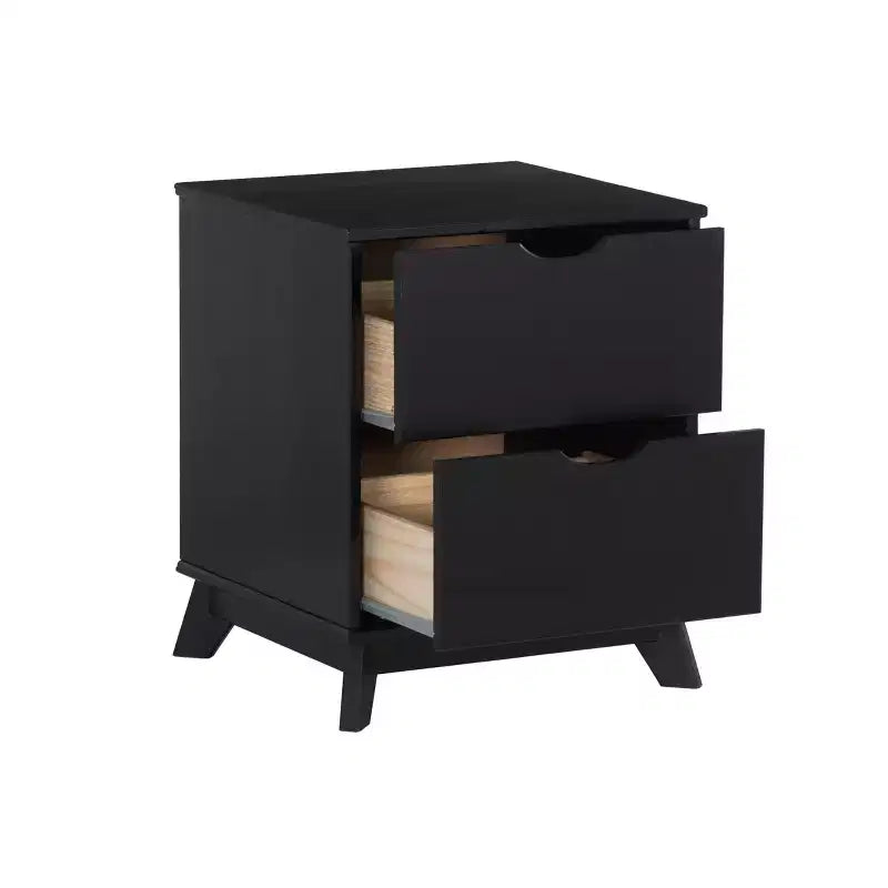 Lit plateforme jumeau et table de chevet Powell Pensy