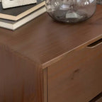 Lit plateforme jumeau et table de chevet Powell Pensy