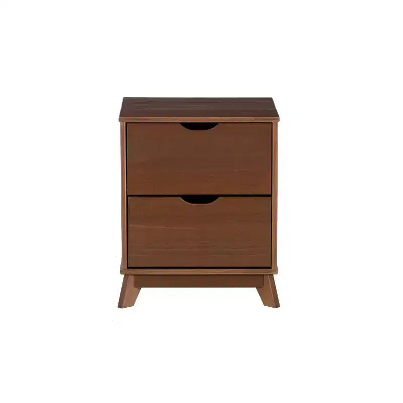 Lit plateforme jumeau et table de chevet Powell Pensy
