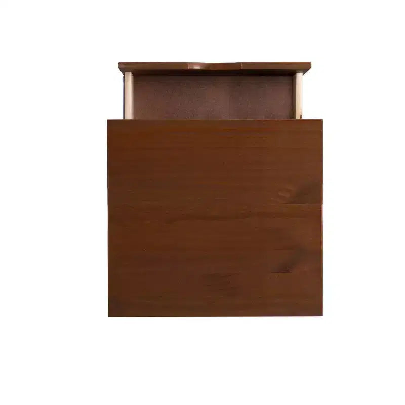 Lit plateforme jumeau et table de chevet Powell Pensy