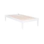 Lit plateforme jumeau et table de chevet Powell Pensy