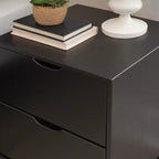 Lit plateforme jumeau et table de chevet Powell Pensy