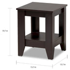 Table d'appoint en bois brun foncé