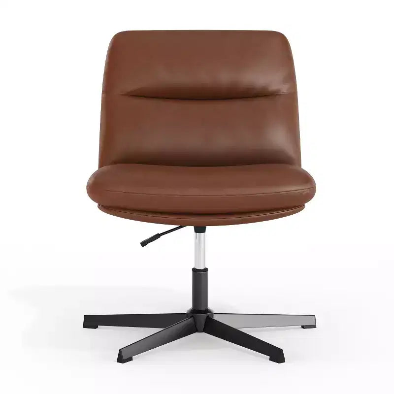 Chaise de bureau pivotante à dossier mi-haut et rembourrée sans accoudoirs Flash Furniture Chloe avec réglage de la hauteur et base en métal