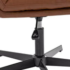 Chaise de bureau pivotante à dossier mi-haut et rembourrée sans accoudoirs Flash Furniture Chloe avec réglage de la hauteur et base en métal