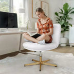 Chaise de bureau pivotante à dossier mi-haut et rembourrée sans accoudoirs Flash Furniture Chloe avec réglage de la hauteur et base en métal