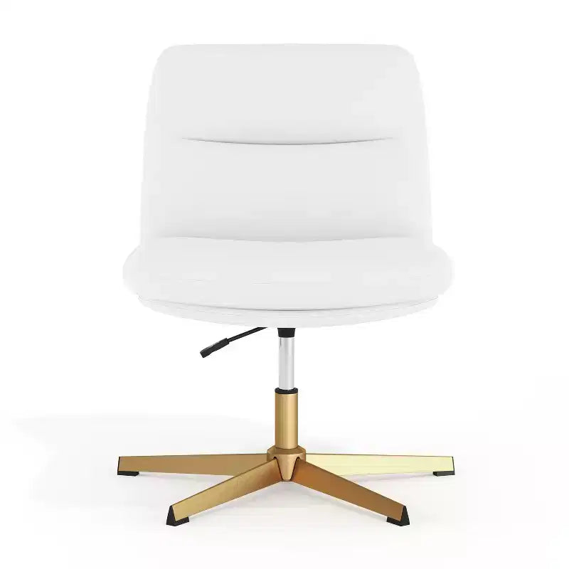 Chaise de bureau pivotante à dossier mi-haut et rembourrée sans accoudoirs Flash Furniture Chloe avec réglage de la hauteur et base en métal