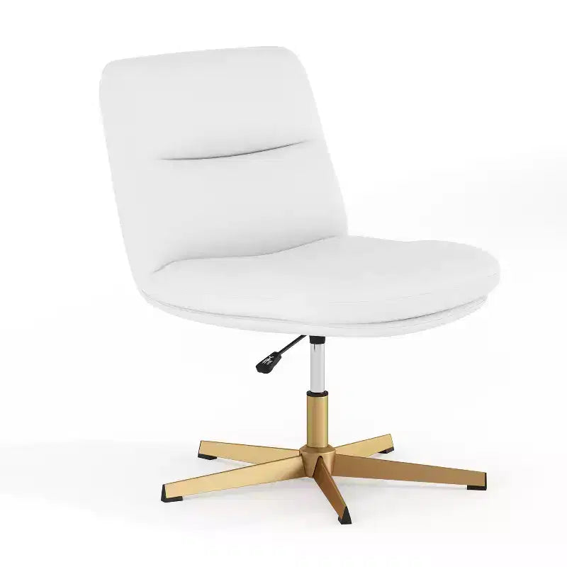 Chaise de bureau pivotante à dossier mi-haut et rembourrée sans accoudoirs Flash Furniture Chloe avec réglage de la hauteur et base en métal